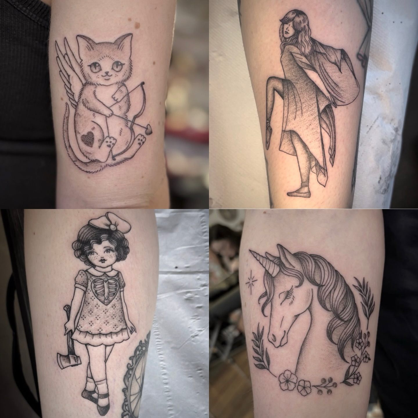 Fine line tattoos by Bloom Street artists